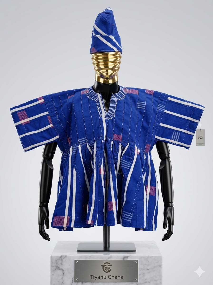 Royal African Elegance | Premium Fugu Smock Ghana | Tryahu